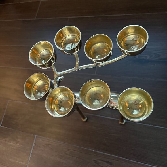 Large Vintage Brass Reindeer Elk Candelabra 8 Candle Holder” - Picture 12 of 12